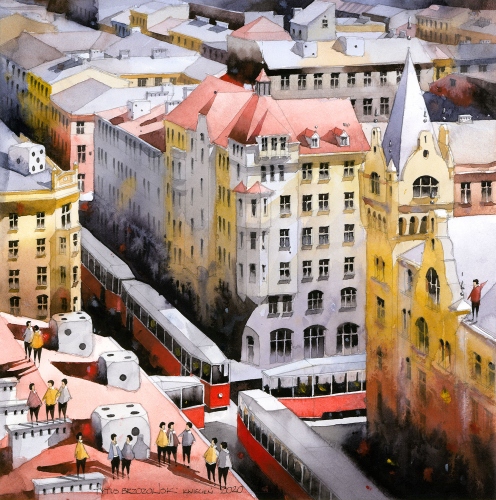 Tytus Brzozowski - Roofs of past Warsaw
