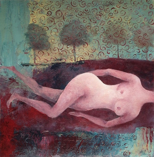 Anna Wojciechowska-Paprocka - Nude with landscape