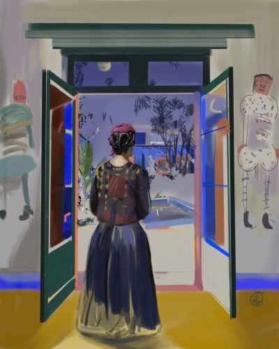 Laura La Wasilewska - Moon over the 'Blue House', Frida Kahlo