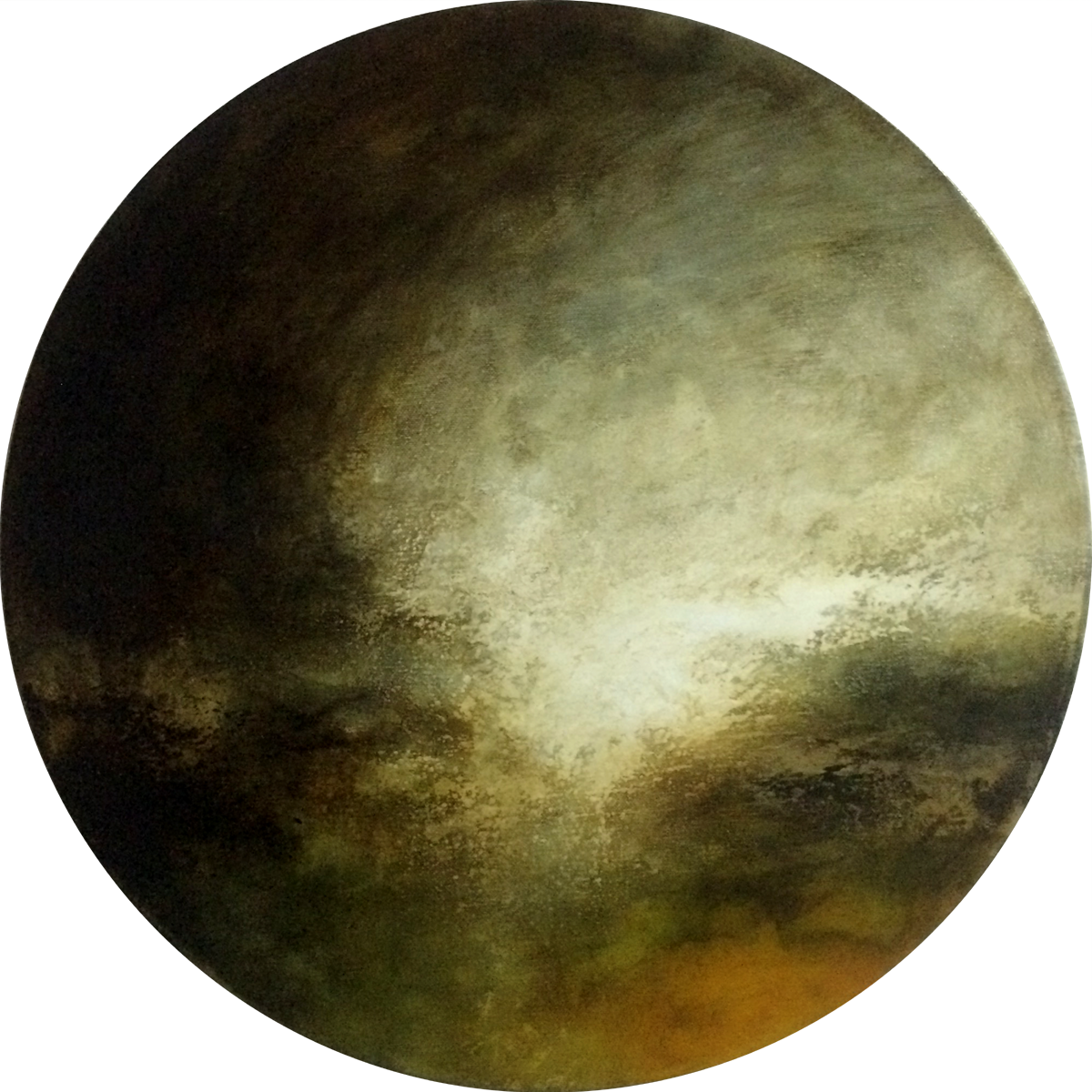 Karol Prochacki, Etiuda cis-moll, oil on canvas Ø 50 cm